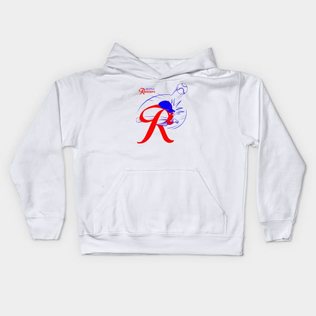 Defunct Seattle Rainiers Baseball Kids Hoodie by LocalZonly